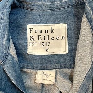 Frank & Eileen Rory Shirtdress Distressed Vintage Denim Wash Size XS NWOT